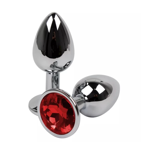 Dildo metalic Large Red Diamond