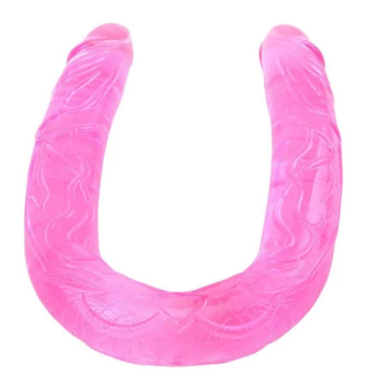 Dildo dublu Rosy Basic Jelly