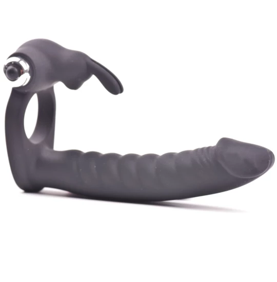 Inel penis Rabbit with Realistic Dildo