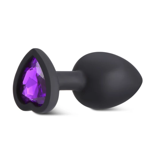 Dildo anal Heart Purple Diamond Small Negru
