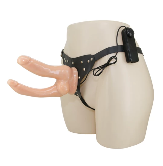 Strap-on cu vibratii Woman Double Dildo 