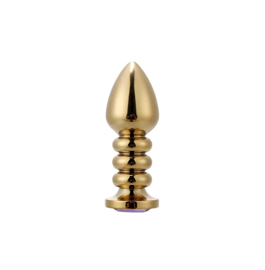 Dildo anal metalic Rosy Golden Medium 