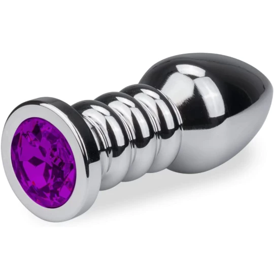 Dildo anal metalic Rosy Silver Small 