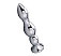 Dildo anal metalic Rosy Silver with Pink Diamond Medium