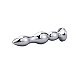Dildo anal metalic Rosy Silver with Pink Diamond Medium