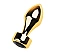 Dildo metalic Rosy Small Black Diamond