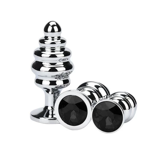 Dildo metalic Rosy Large Black Diamond