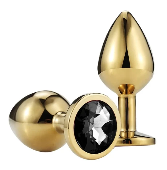 Dildo metalic Rosy Medium Black Diamond