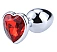 Dildo metalic Rosy Large Heart Red Diamond