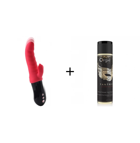 Pachet Vibrator Rosy Thruste + Ulei Masaj Orgie