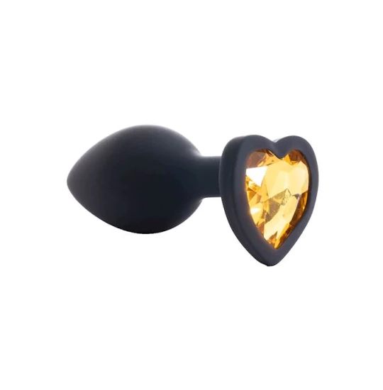 Dildo anal L Gold Heart Diamond
