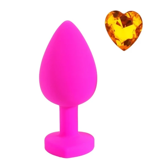 Dildo anal M Gold Heart Diamond