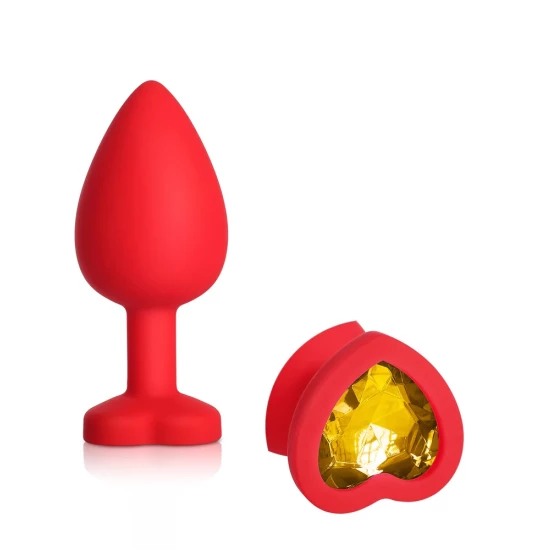 Dildo anal M Gold Heart Diamond
