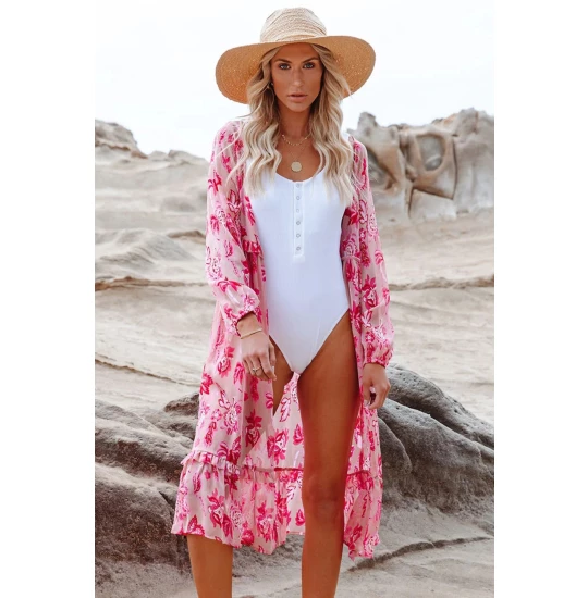 Eross rochie plaja Sweet Floral S Pink