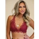 Eross top V Neck Bralette M Red Wine