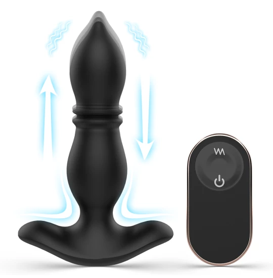 Vibrator Thrust Piercing Duke Remote Black