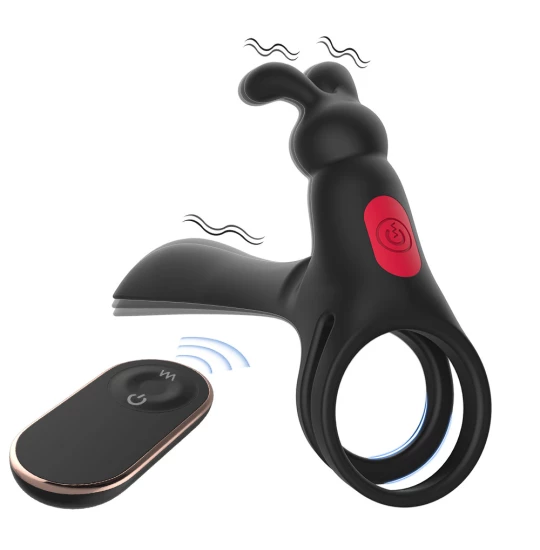Inel penis Tusky Remote Black