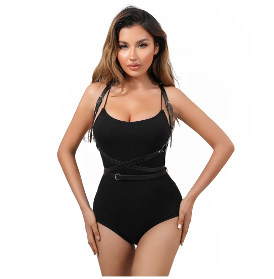 Eross top Front X Belts S/M Black 