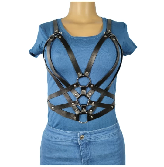 Eross top Criss Cross Belts S/M Black