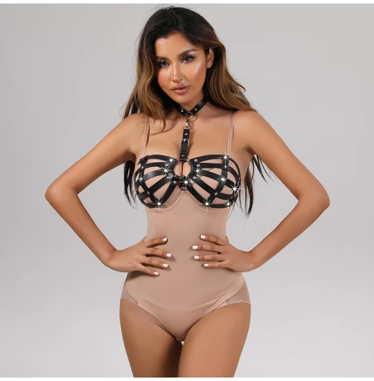 Eross sutien Strapless with Collar S/M Black