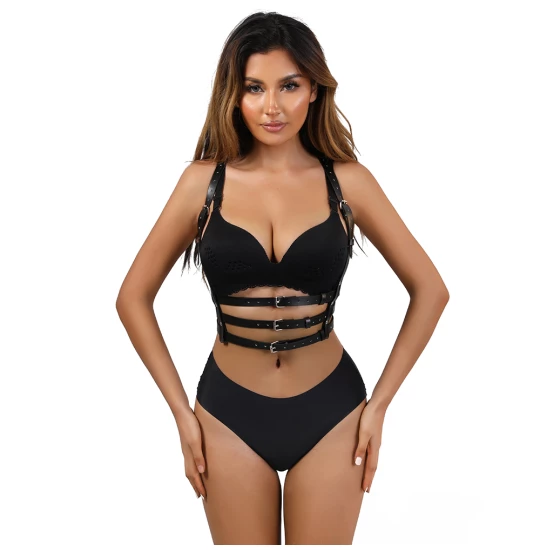 Eross top Open Bra S/M Black