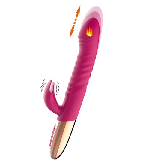 Vibrator LoveS Heatable Thrusting Dual Red