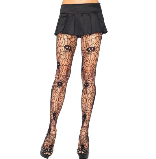 Eross ciorapi Skull Web Pattern OS Black