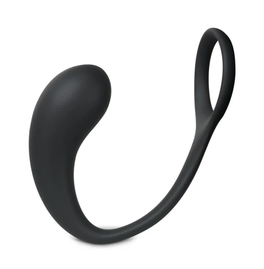 Dildo Plug with Single Ring Black