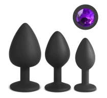 set-dildo-black-silicone-purple-diamond