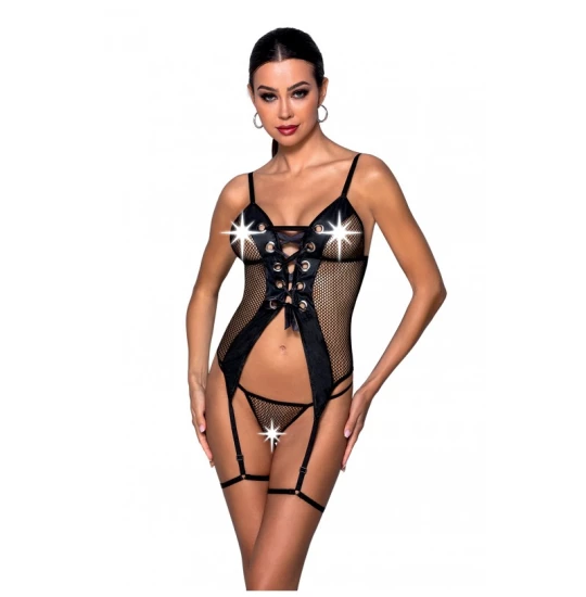 Passion corset Beth S/M Black 