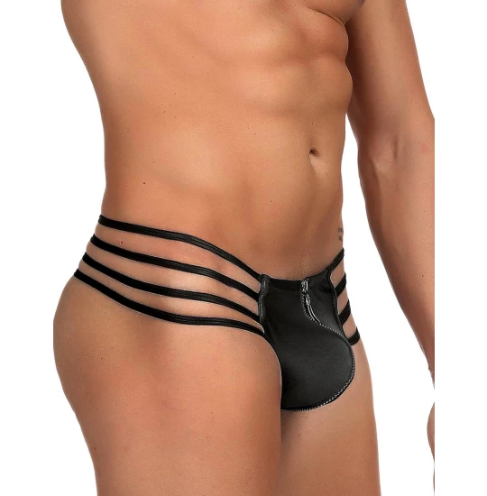 Eross bikini Front Zipper S Black