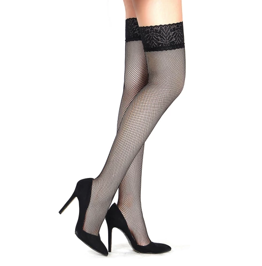 Eross ciorapi Silicone Lace XS/L Black