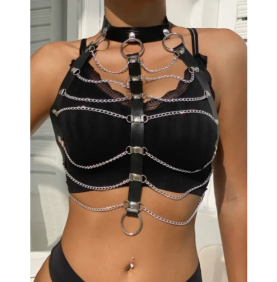 Eross top Collar Belt OS Black