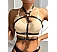 Eross top Leather Chest Harness OS Black