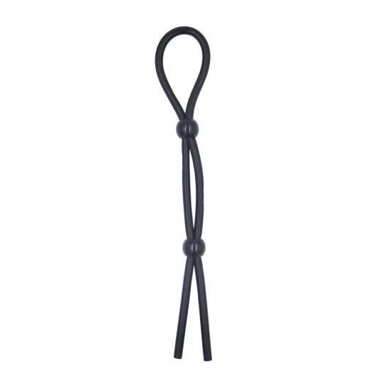 Inel penis Adjustable 2 Balls Black