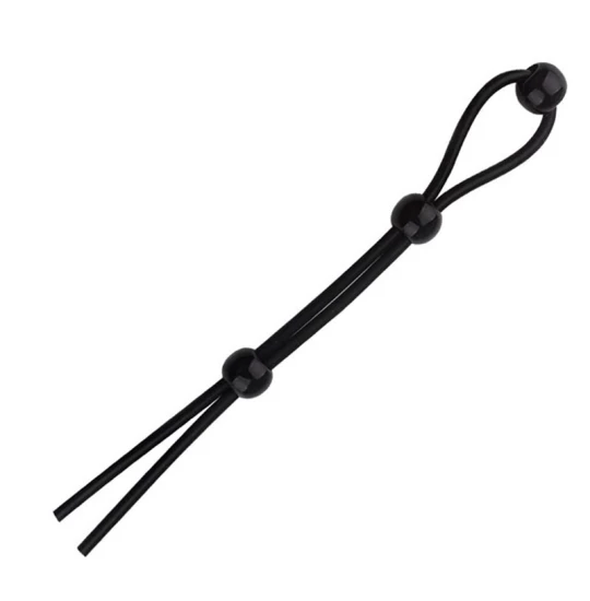 Inel penis Adjustable 3 Balls Black