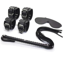 set-accesorii-fetish-basic-bondage-4pcs-black