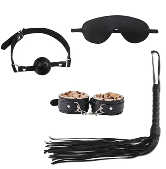 Set accesorii fetish Perfect Play 4pcs Black