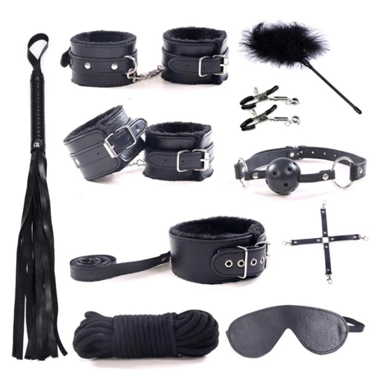 Set accesorii fetish Expert 10pcs Black