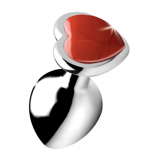 Dildo metalic Jasper Heart S Red