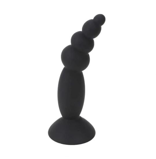 Dildo Fantasy Silicone Multiple Balls Black