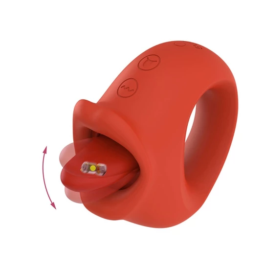 Vibrator Loves Tongue Swaying Red