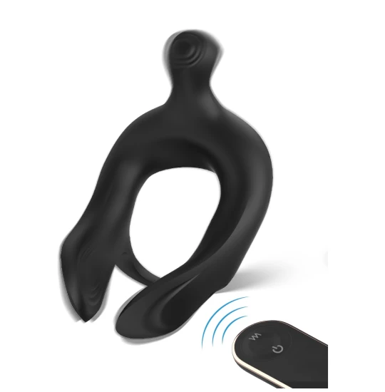 Inel penis Dot Ring Remote Black