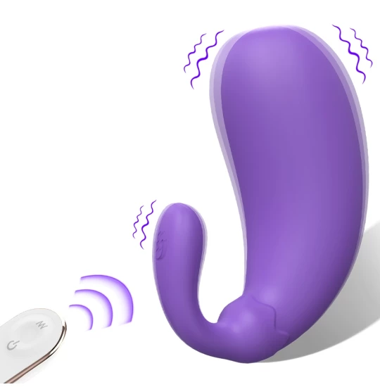 Vibrator Mini Eggplant Remote Purple