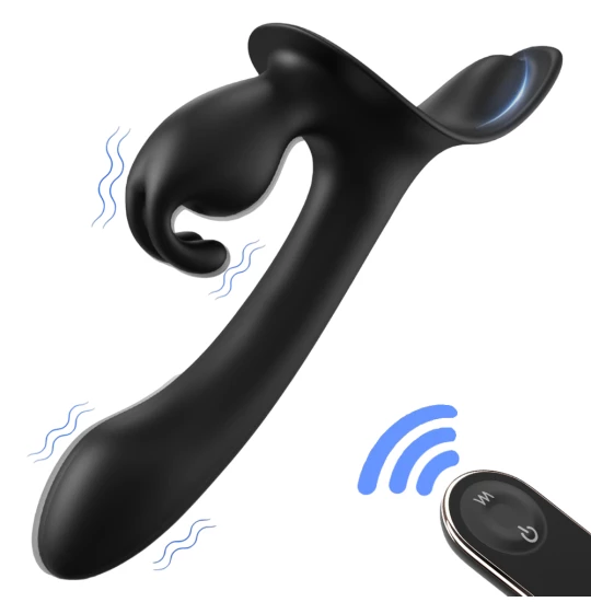 Vibrator Lord Rabbit Remote Black