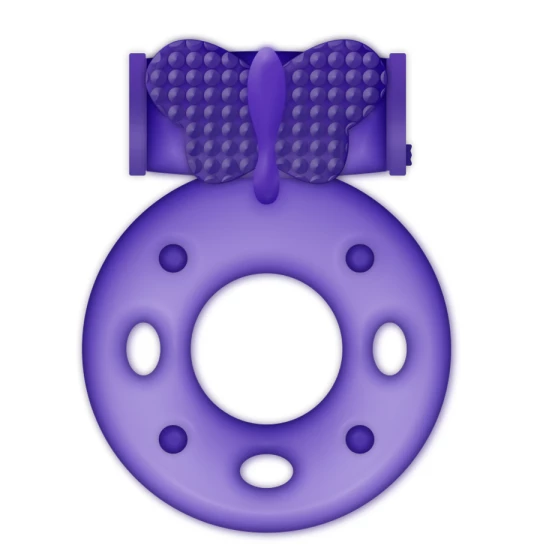 Inel penis Vibrating Butterfly Purple