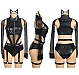 Eross costum Leather Zip Cat L Black