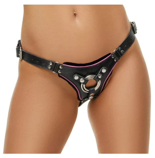 Slip Zado Leather Strap On Black