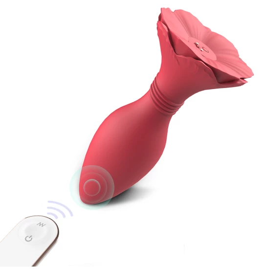 Vibrator anal Morning Glory Remote Red