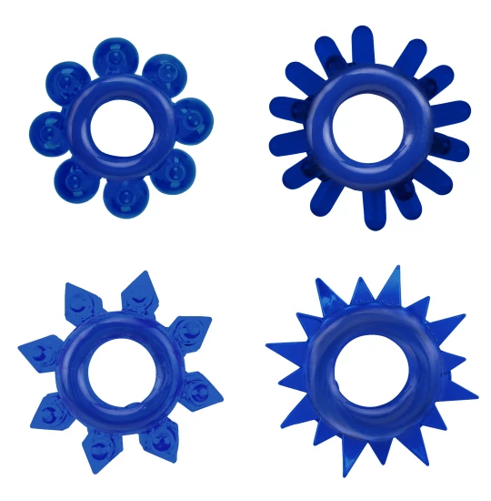 Set inele penis Rosy Get Lock Blue